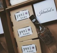 Yeni Home gift boxes with a bottle of Yeni Rakı